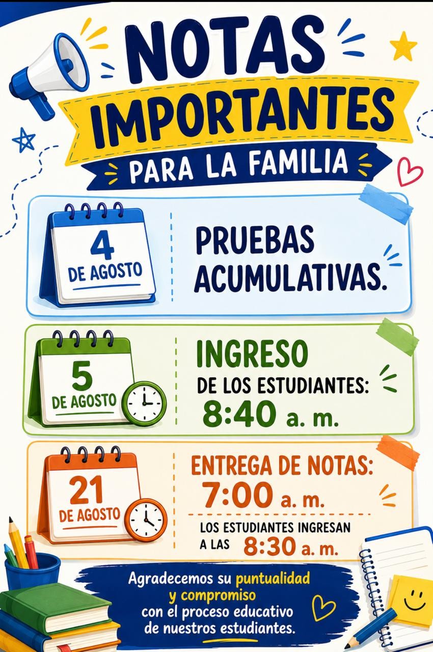 No dejes pasar ninguna fecha, debes estar atento!!!